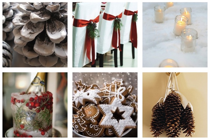 décoration sur le thème mariage d'hiver