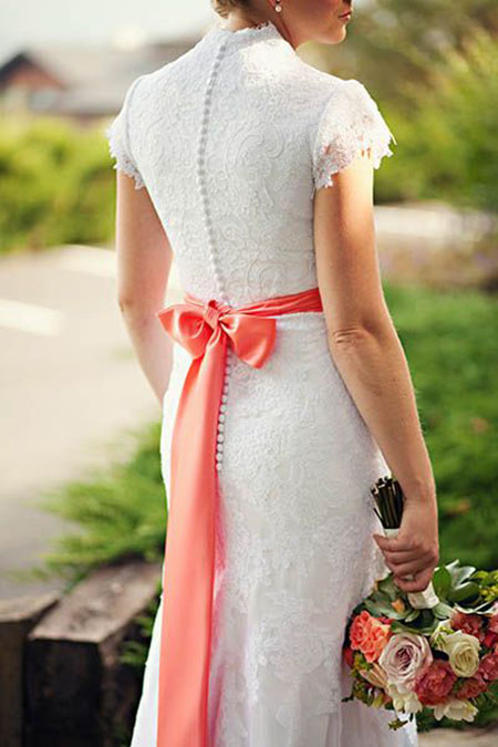 robe noeud corail
