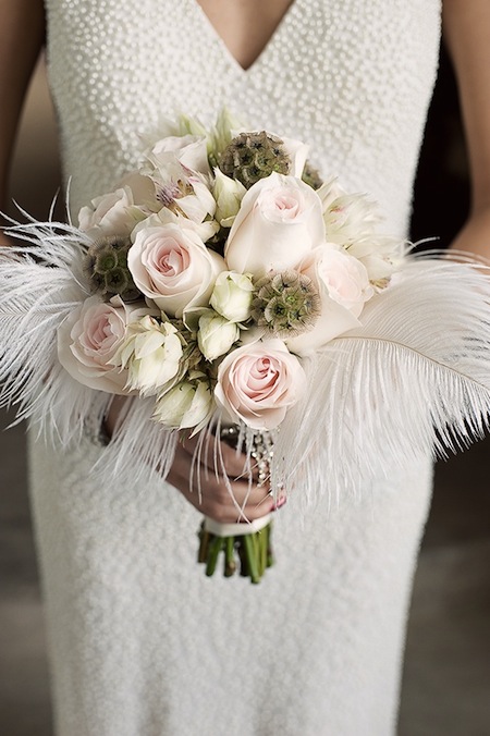 Bouquet avec plumes